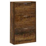 Vidaxl Schong Cabinet 63x24x103 cm huet Holzflok gefëmmt Oak faarweg