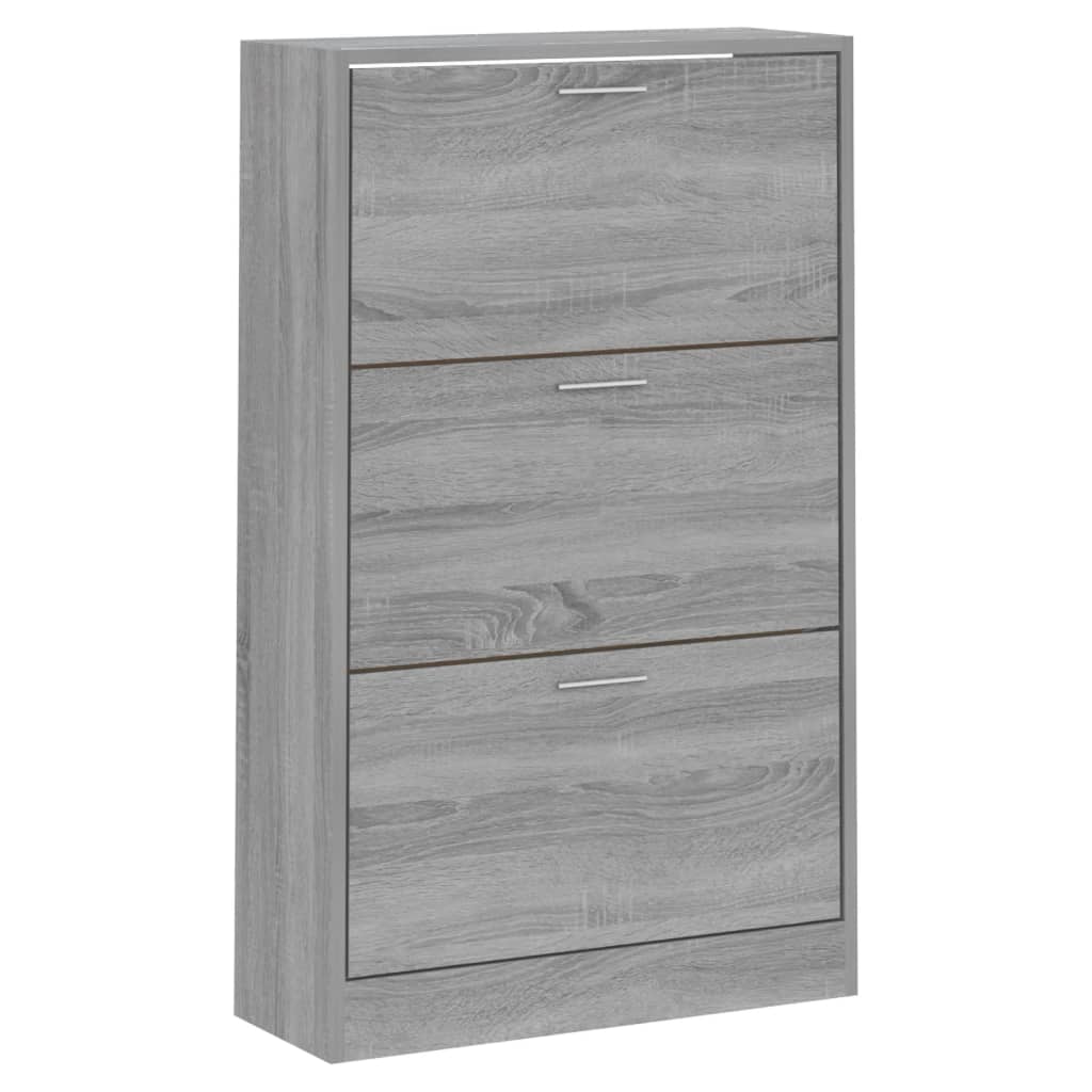 Vidaxl Shoe Cabinet 63x24x103 cm Property Wood Grey Sonoma