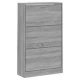 Gabinete de zapatos Vidaxl 63x24x103 cm de madera propiedad de madera gris sonoma