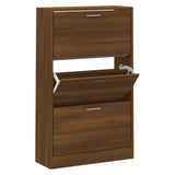 VidaXL shoe cabinet 63x24x103 cm Properted wood brown oak color