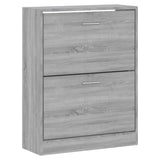 VidaXL shoe cabinet 63x24x81 cm Processed Wood Gray Sonoma