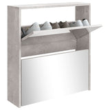 Vidaxl Cabinet da scarpe con specchio a 2 strati 63x17x67 cm Prezzo in cemento