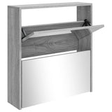 VidaXL shoe cabinet with mirror 2-layer 63x17x67 cm gray sonoma