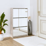 Vidaxl Shoe Cabinet med spejl 3-lag 63x17x102,5 cm betonpris