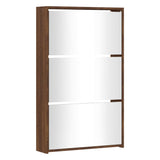 VidaXL shoe cabinet with mirror 3-layer 63x17x102.5 cm browniken