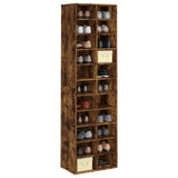 VidaXL Shoe cabinet 54x34x183 cm Properted wood Smoked oak colored