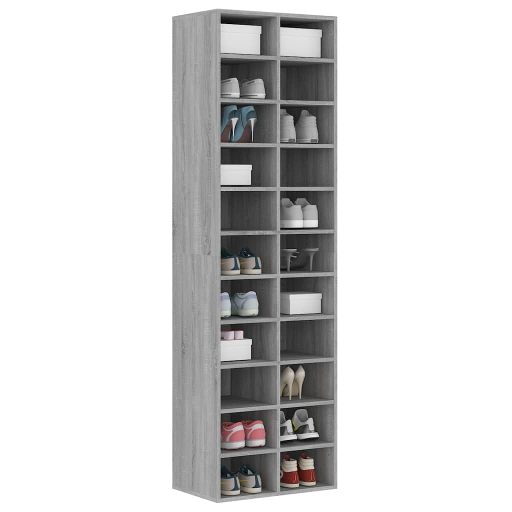 Armoire à chaussures Vidaxl 54x34x183 cm en bois de bois de bois de chêne sonoma