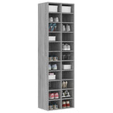 Vidaxl Cabinet da scarpe 54x34x183 cm Colore in rovere Sonoma in legno Grigio