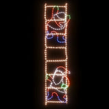 Vidaxl Christmas figure Santa Claus on Ladder Foldable 552 LEDs 50x200 cm