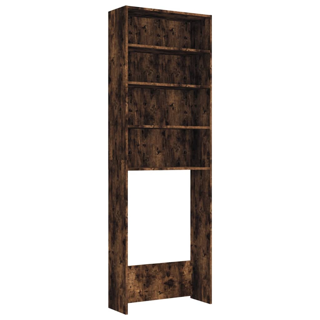 Vidaxl Waschmaschinenschrank 64x24x190 cm geräucherte Eiche gefärbt