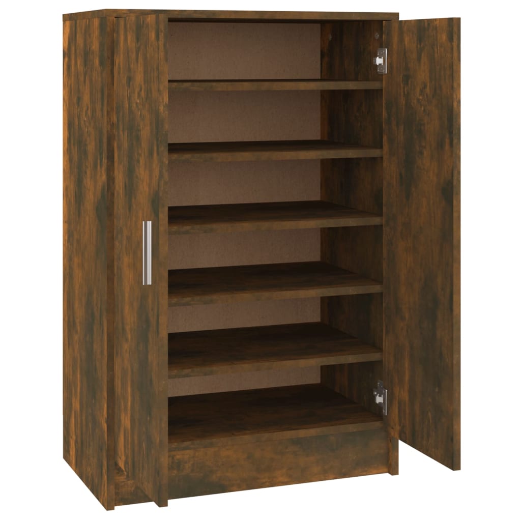 VidaXL shoe cabinet 60x35x92 cm processed wood smoked oak colored