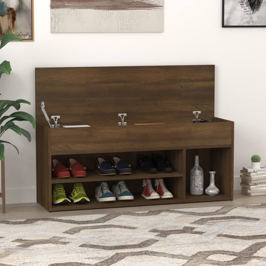 VidaXL shoe sofa 105x30x45 cm processed wood brown oak color