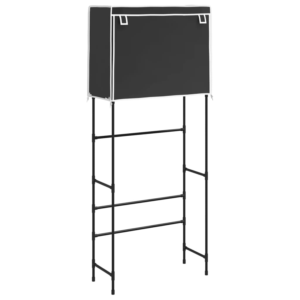 Vidaxl Storage Rack per lavatrice Boven a 2 strati 71x29.5x170,5 cm nero