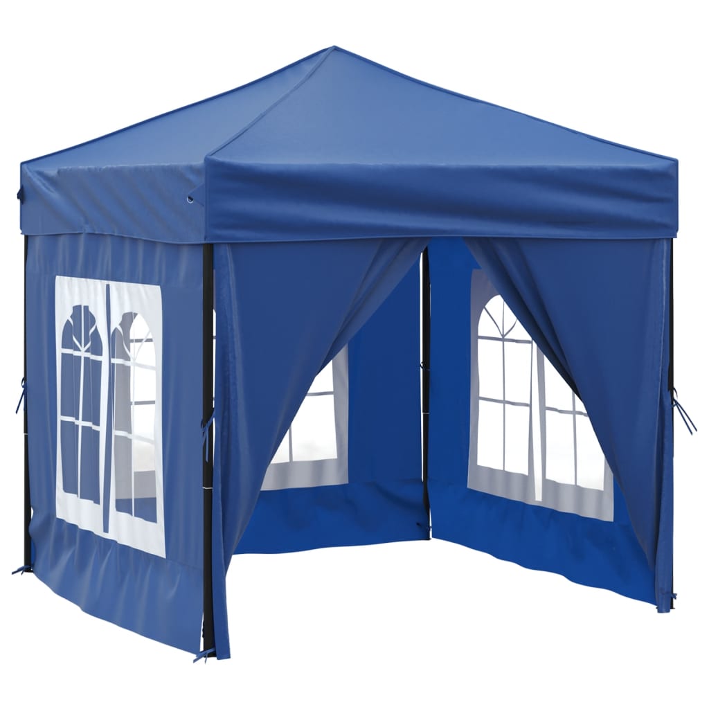 Vidaxl PartyTent sammenleggbar med sidevegger 2x2 m blå