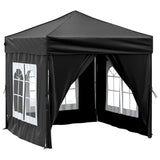 Vidaxl partyTent foldble med sidoväggar 2x2 m svart