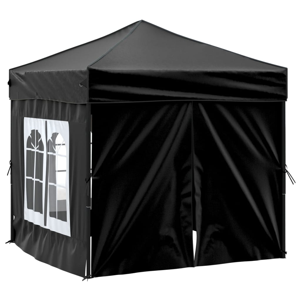 Vidaxl partyTent foldble med sidoväggar 2x2 m svart