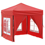 Vidaxl Partytent flappbar mat Säitewänn 2x2 m rout