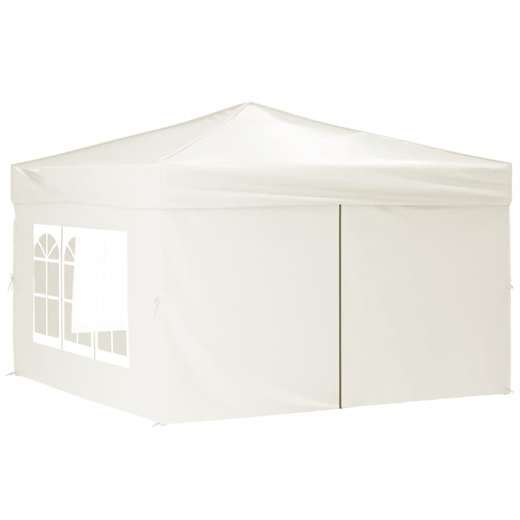 Vidaxl Partytent faltbar mit Seitenwänden 3x3 M cremefarben -gepflegt