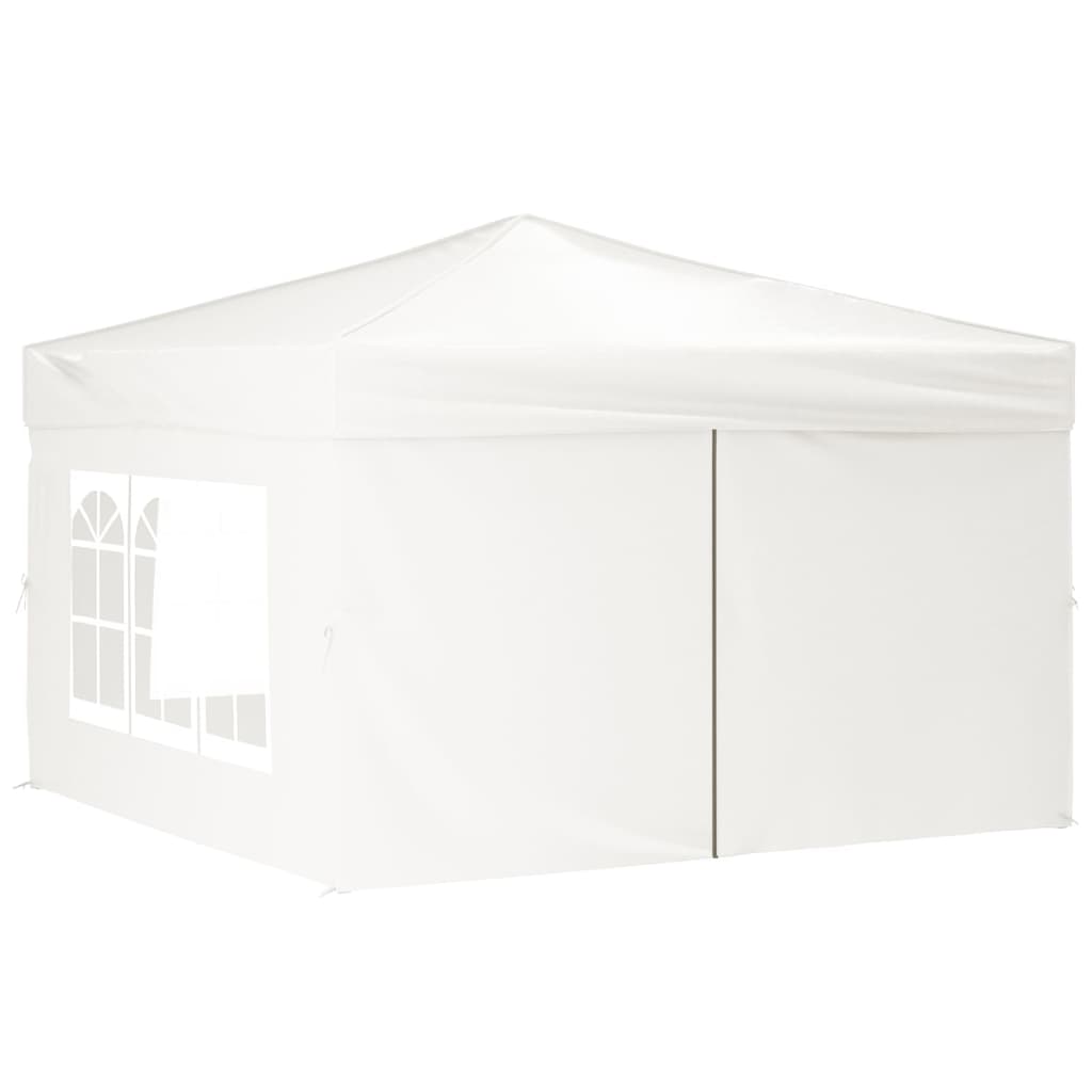 Vidaxl Partytent zložljivo s stranskimi stenami 3x3 m belo