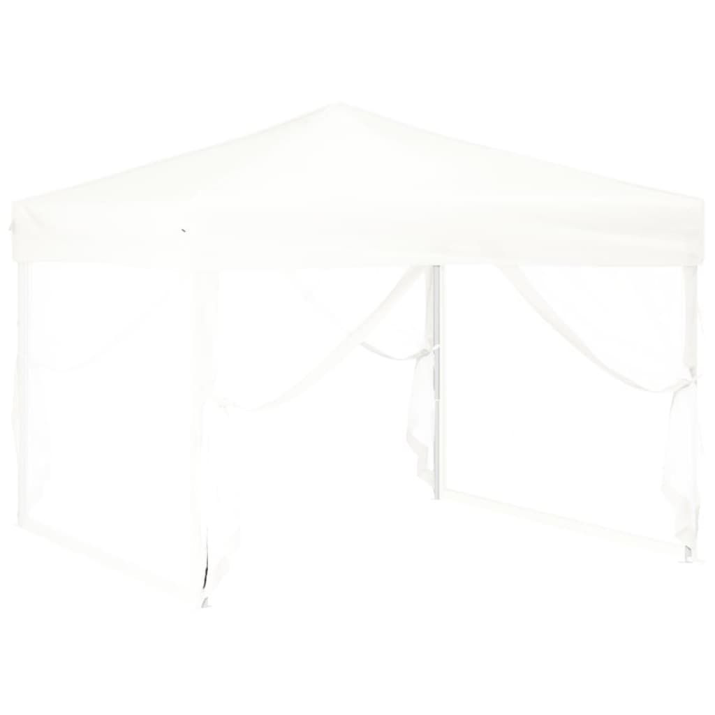 Vidaxl PartyTent pliable avec des parois latérales 3x3 m blanc