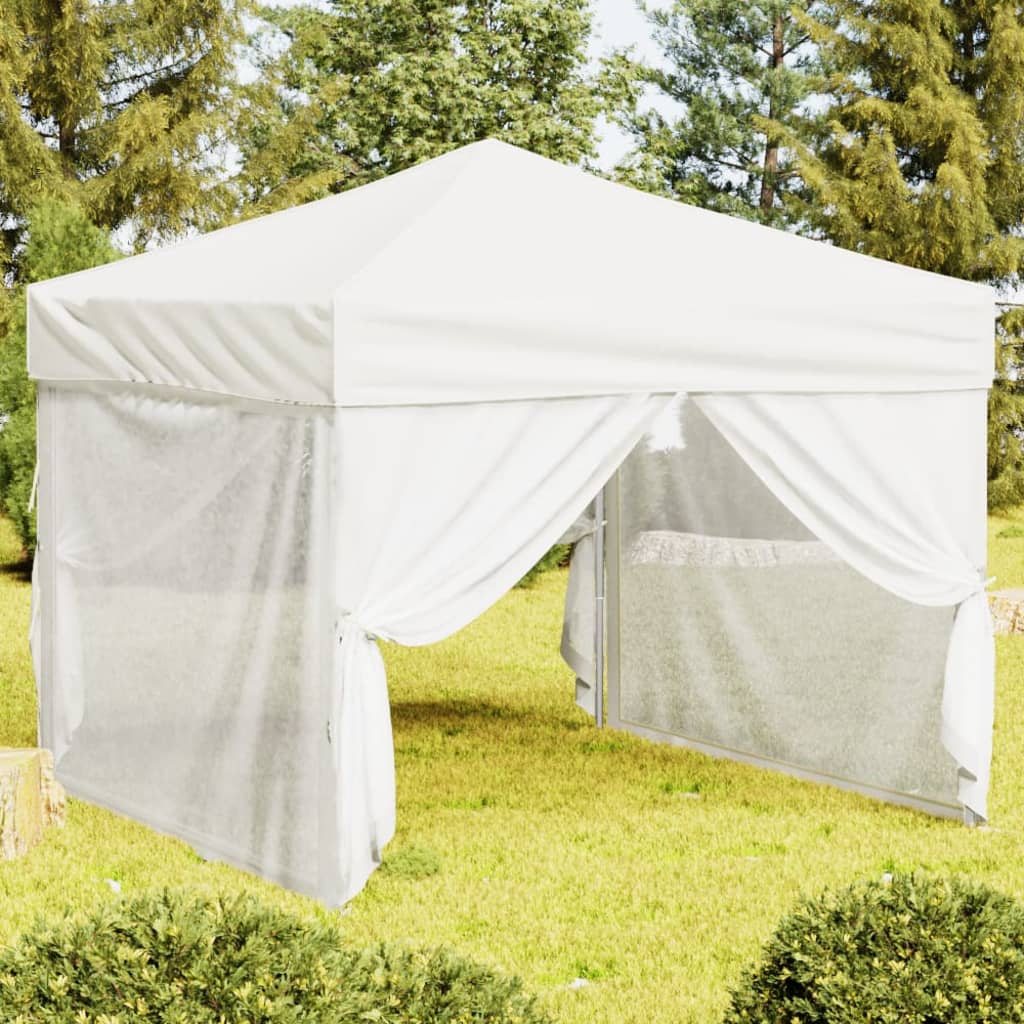 Vidaxl PartyTent pliable avec des parois latérales 3x3 m blanc