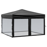 Vidaxl PartyTent plegable con paredes laterales 3x3 m Negro