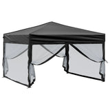 Vidaxl PartyTent plegable con paredes laterales 3x3 m Negro