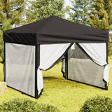 Vidaxl PartyTent plegable con paredes laterales 3x3 m Negro