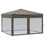 Vidaxl PartyTent sammenleggbar med sidevegger 3x3 m taupe