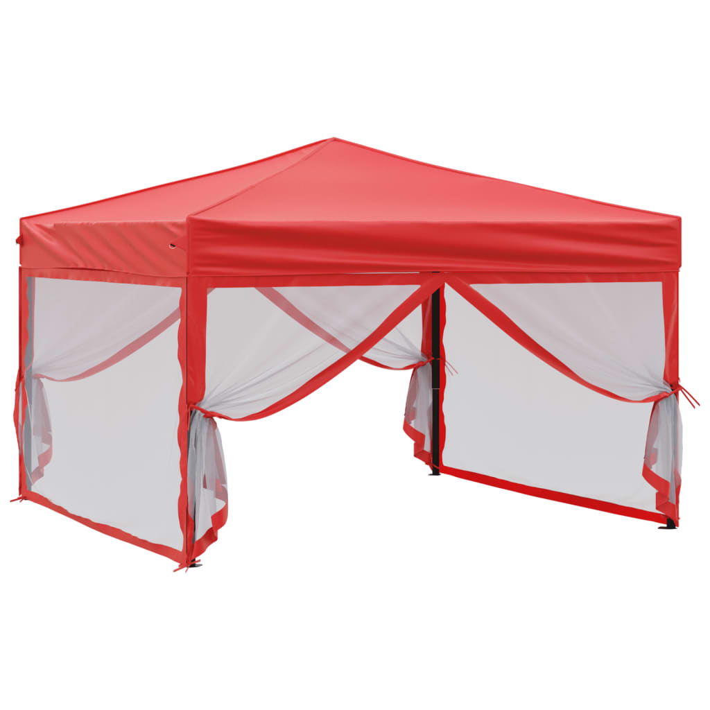 Vidaxl partyTent foldble med sidoväggar 3x3 m röda