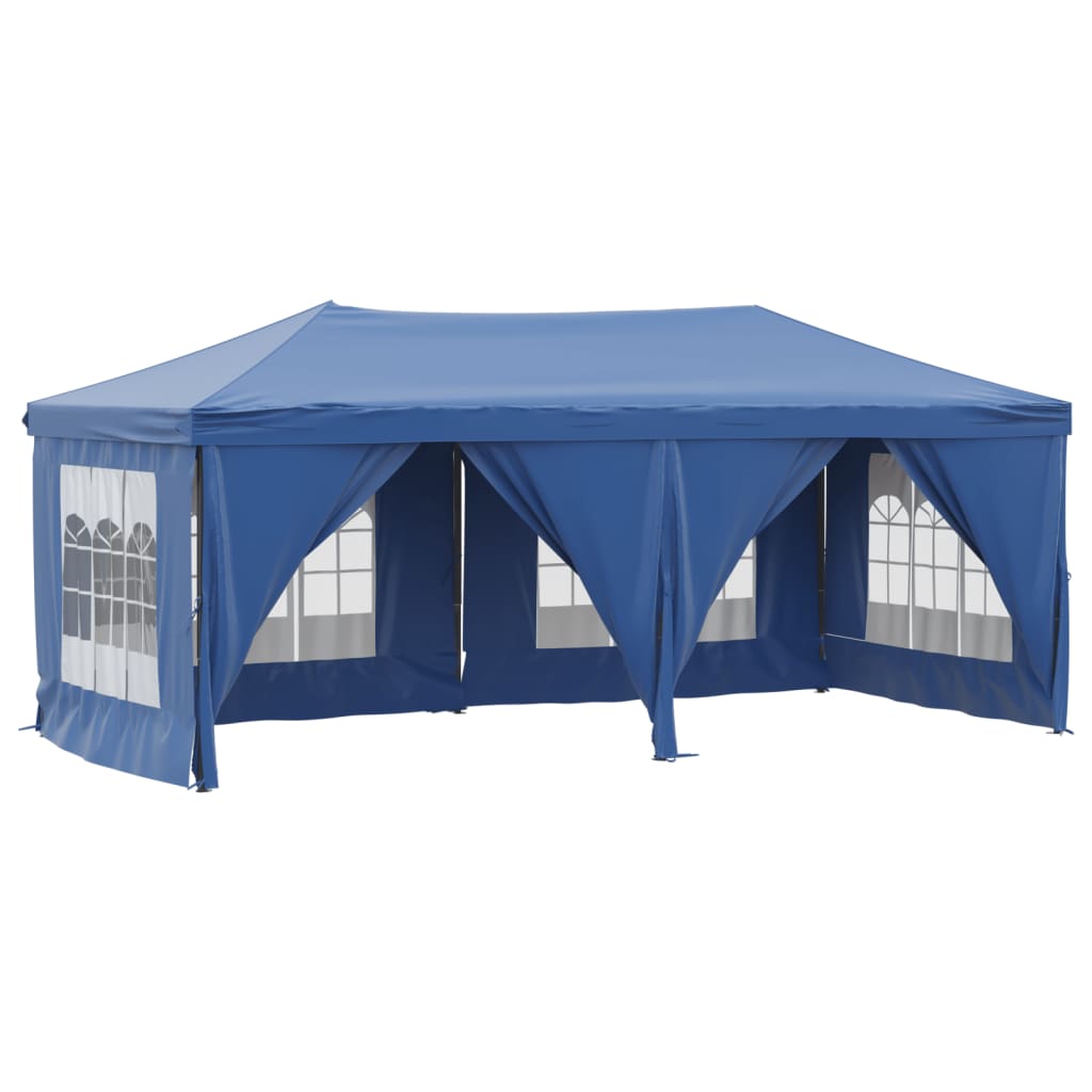 Vidaxl PartyTent pieghevole con pareti laterali 3x6 m blu