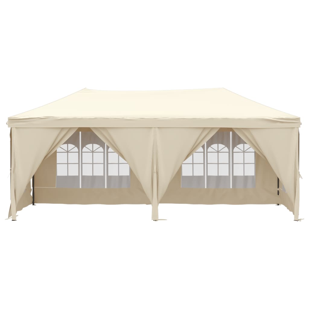 Vidaxl PartyTent pliable avec des murs latéraux 3x6 m crème -colored