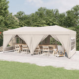 Vidaxl PartyTent skládací s bočními stěnami 3x6 m krémový