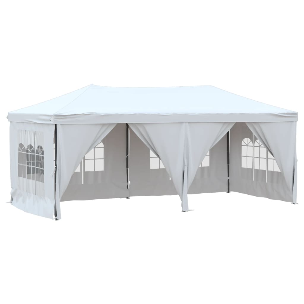 Vidaxl PartyTent Składany z bocznymi ścianami 3x6 m White