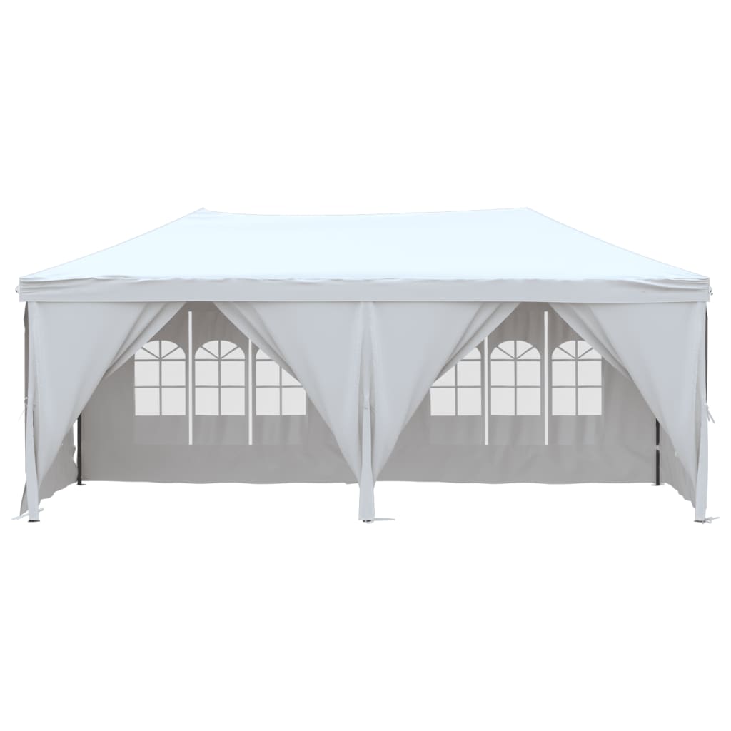 Vidaxl partytent inklapbaar met zijwanden 3x6 m wit