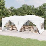 Vidaxl PartyTent Składany z bocznymi ścianami 3x6 m White