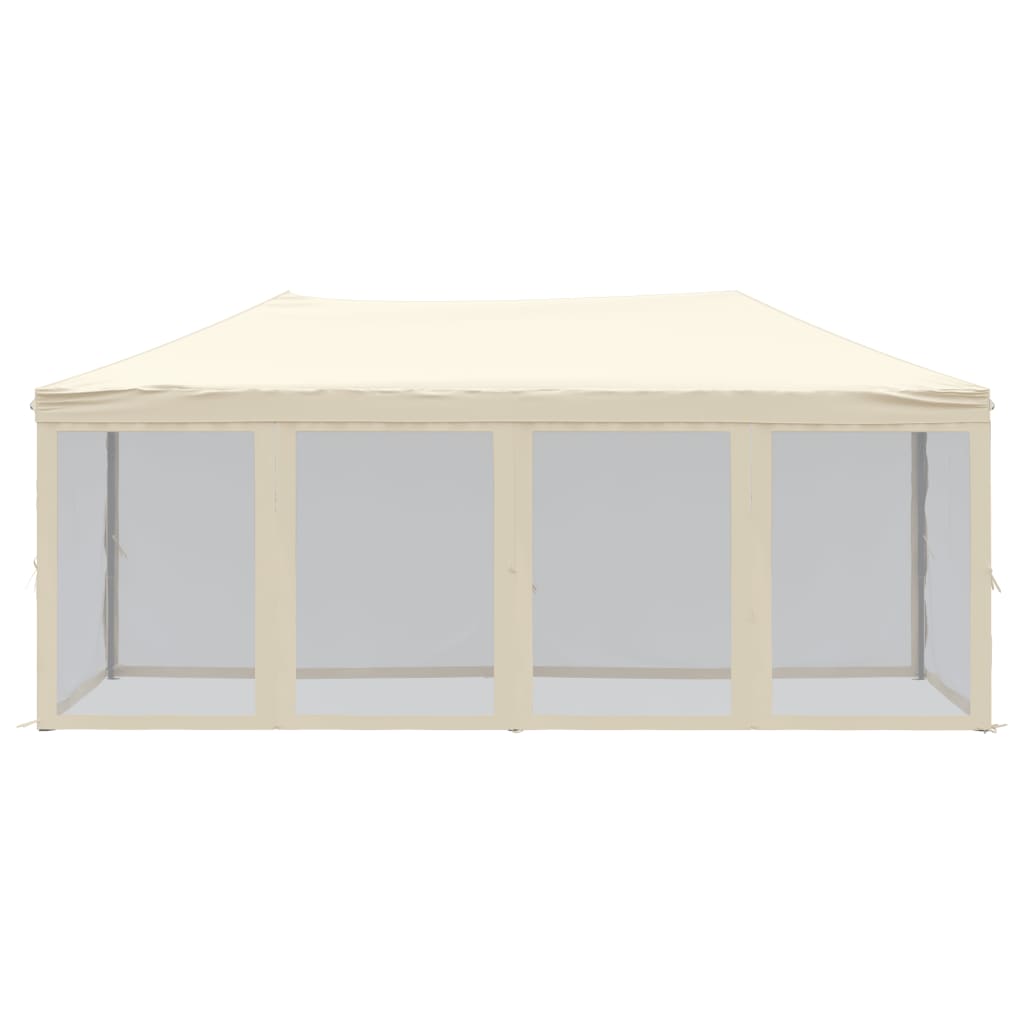 Vidaxl Partytent Foldable with side walls 3x6 m cream -colored