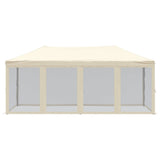 Vidaxl Partytent Foldable with side walls 3x6 m cream -colored