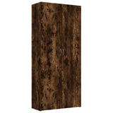 Vidaxl Cabinet per scarpe 80x35.5x180 cm Colore in legno di legno affumicato