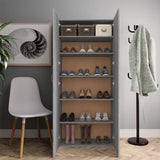 Vidaxl Shoe Cabinet 80x35.5x180 cm Property Wood Grey Sonoma Oak