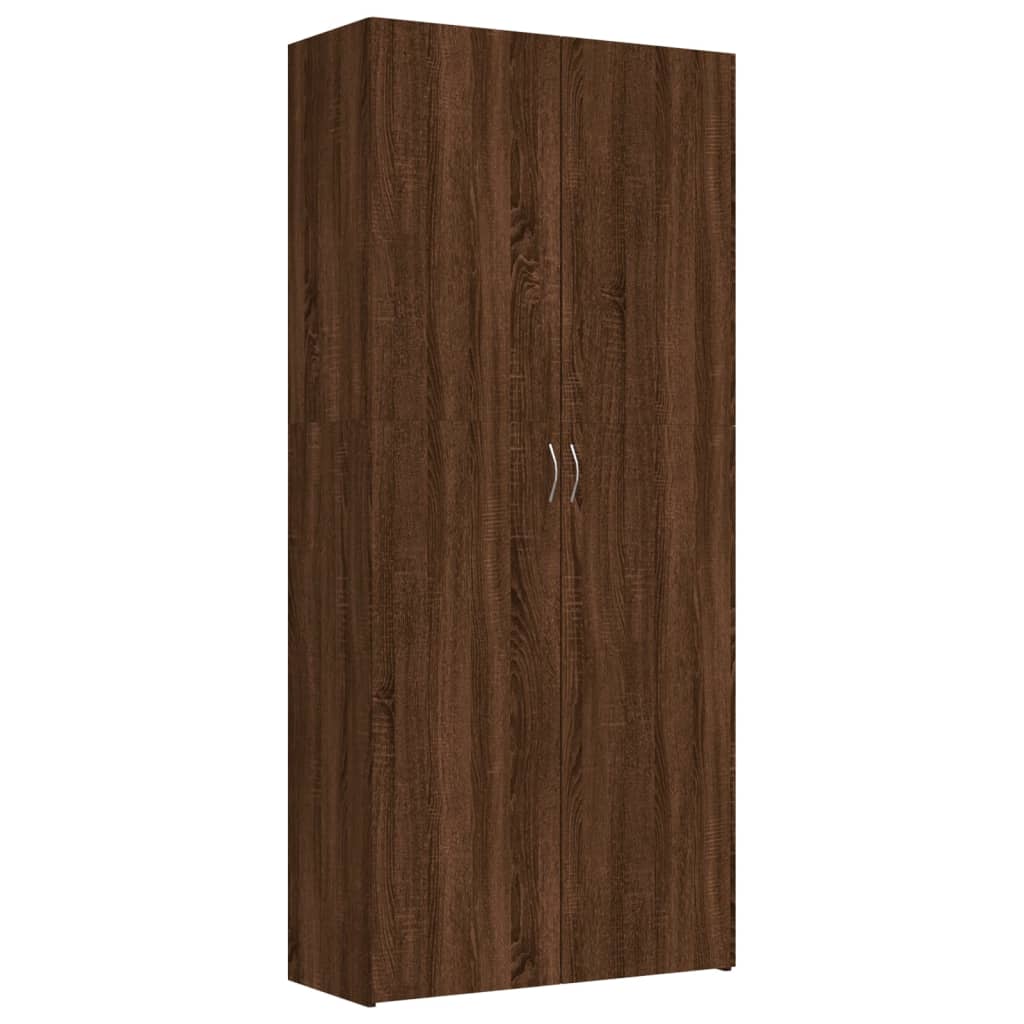 Armoire à chaussures Vidaxl 80x35.5x180 cm Couleur de chêne marron coupé