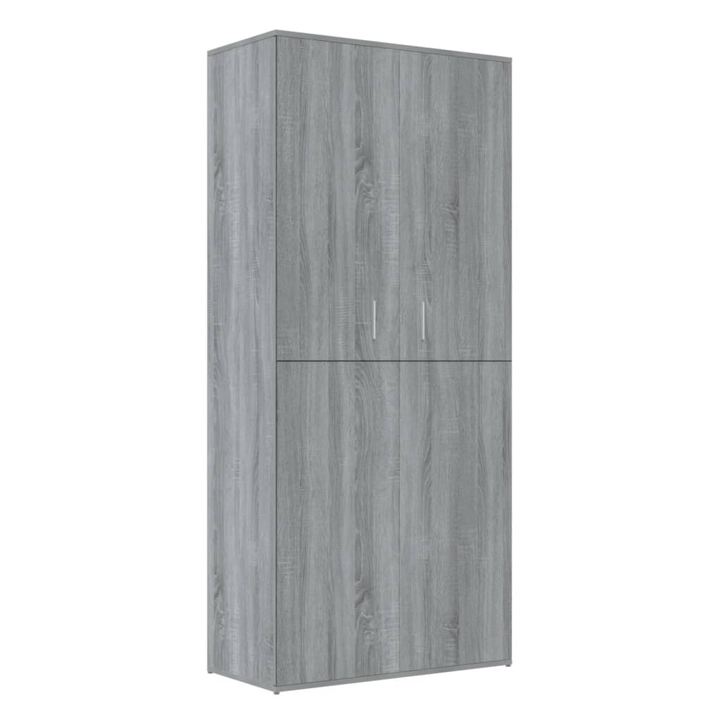 Vidaxl Schong Cabinet 80x39x178 cm geschniddene Holz Greya Oakfaarf