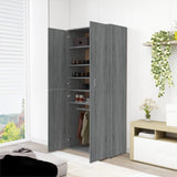 Vidaxl Cabinet da scarpe 80x39x178 cm Copriale grigio in legno Sonoma Colore in quercia