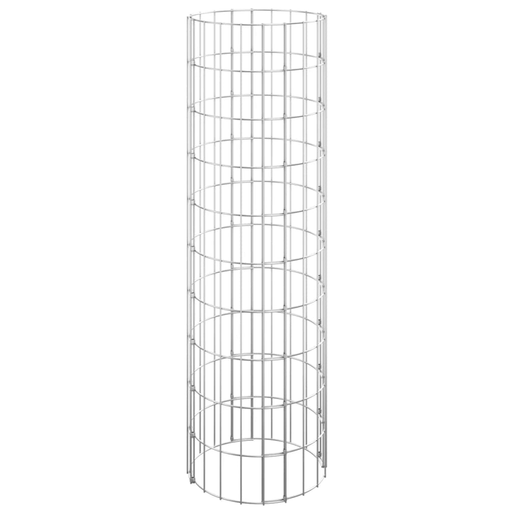 Vidaxl Gabion Polo Round Ø30x100 cm Acciaio zincato