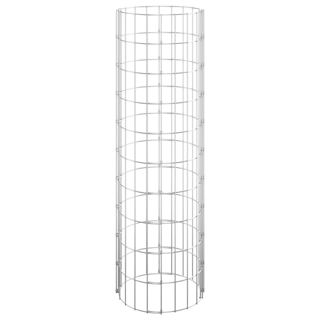 Vidaxl Gabion Polo Round Ø30x100 cm Acciaio zincato