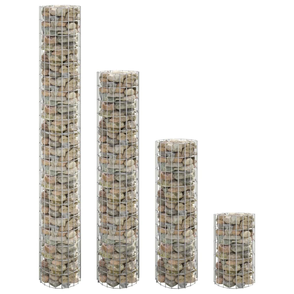 Vidaxl Gabion Planters 4 ST ROUND ZVÝŠENÍ Ø30X50 100 150 200 cm