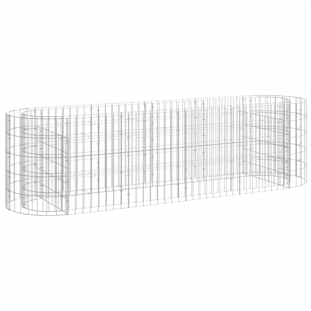 Vidaxl Gabion Planter zvedl 190x50x50 cm galvanizované železo