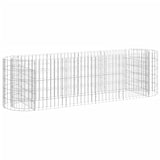 Vidaxl Gabion Planter zvedl 190x50x50 cm galvanizované železo