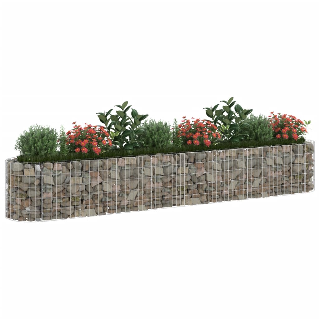 Vidaxl Gabion Planter insenté 330x50x50 cm fer galvanisé