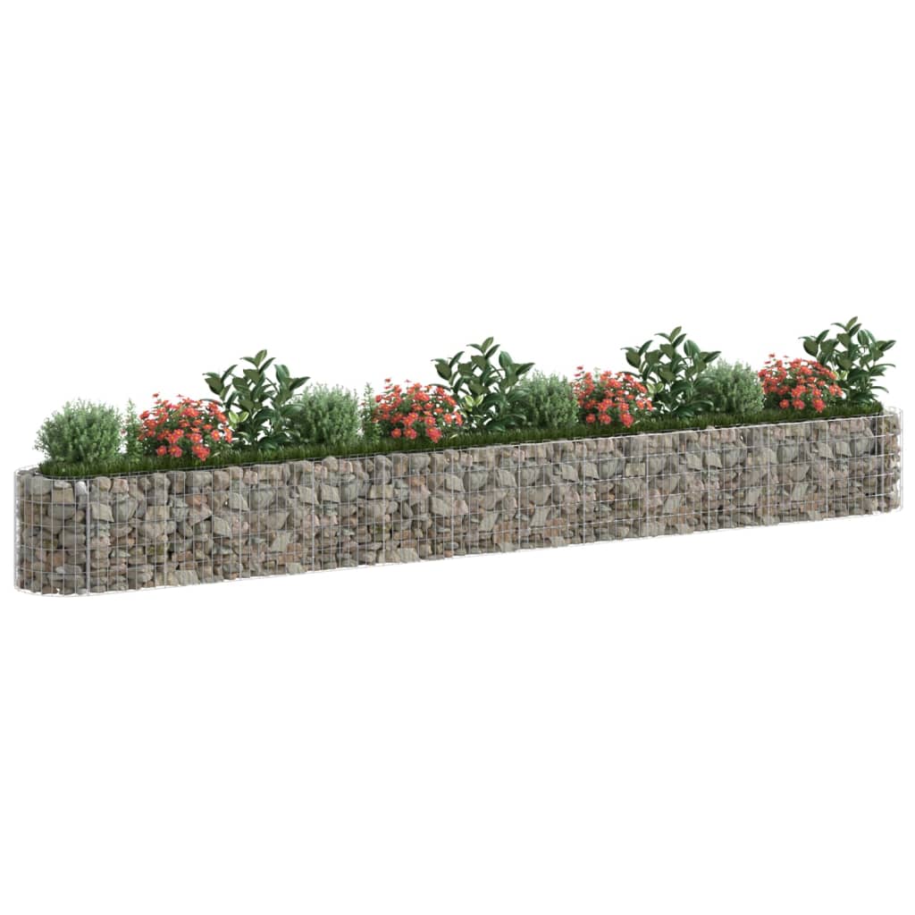 Vidaxl Gabion Planter hævede 470x50x50 cm galvaniseret jern